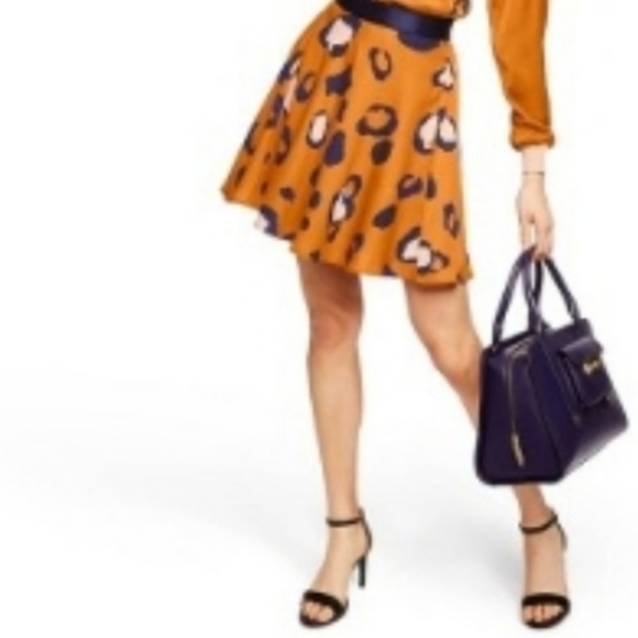 Last CHANCE 3.1 Phillip Lim Skirt  Skater A-Line  Full Mini Leopard Print - Picture 1 of 7